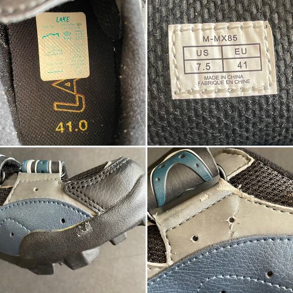 LAKE Cycling Shoes M-MX85 EU 41 US 7.5 Blue Black Silver